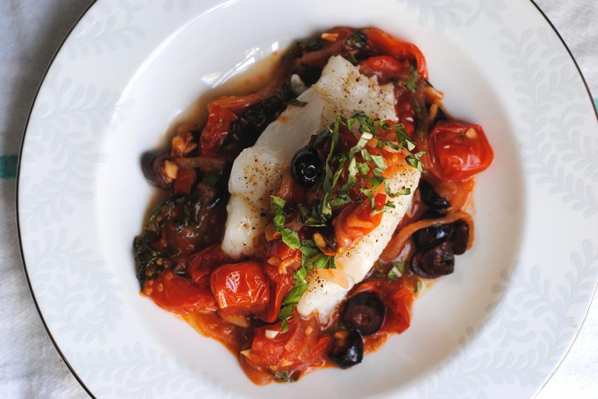 Baked Cod with Mediterranean Salsa