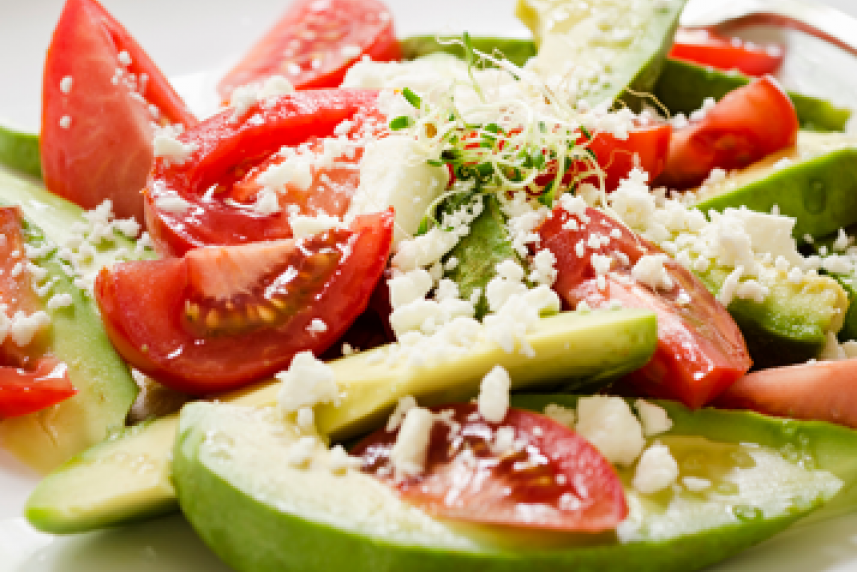 Tomato, Avocado & Goat Cheese Plate